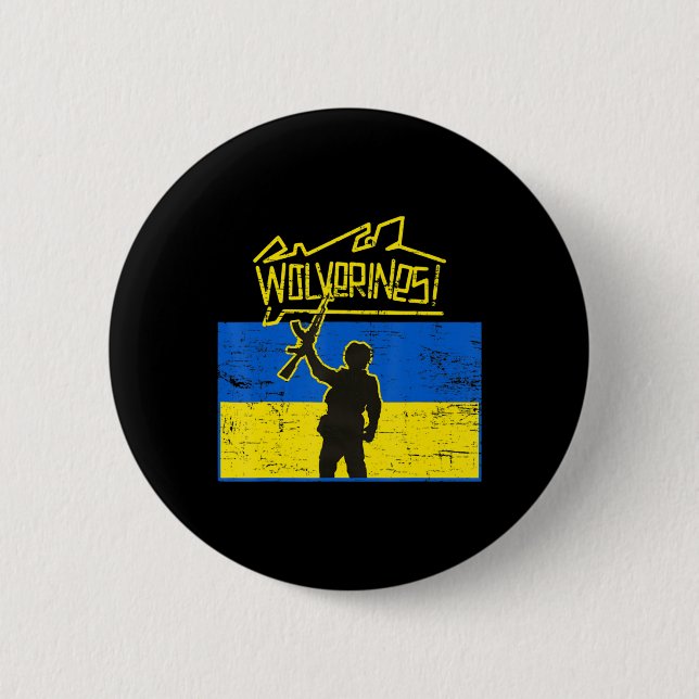 Ukraine  Wolverines  6 Cm Round Badge (Front)