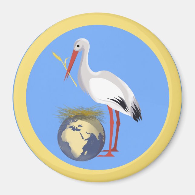 Ukraine " yellow blue" peace colourful magnet (Front)