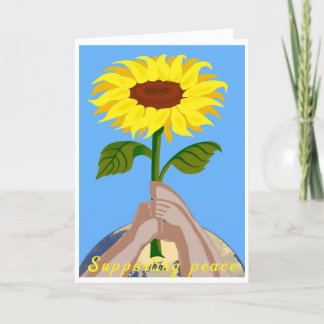Ukraine "yellow blue" sunflower peace colourful announcement