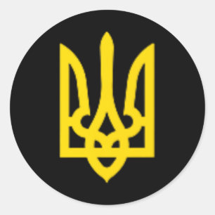 Ukraine Zelensky Ukrainian Trident Coat Of Arms Ze Classic Round Sticker