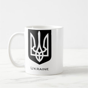 Ukraine's Tryzub Contemporary Graphic Emblem Coffee Mug
