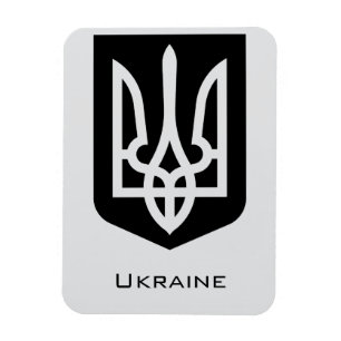 Ukraine's Tryzub Contemporary Graphic Emblem Magnet