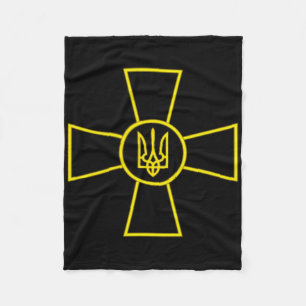 Ukrainian Air Force Emblem Ukraine Armed Forces Ua Fleece Blanket