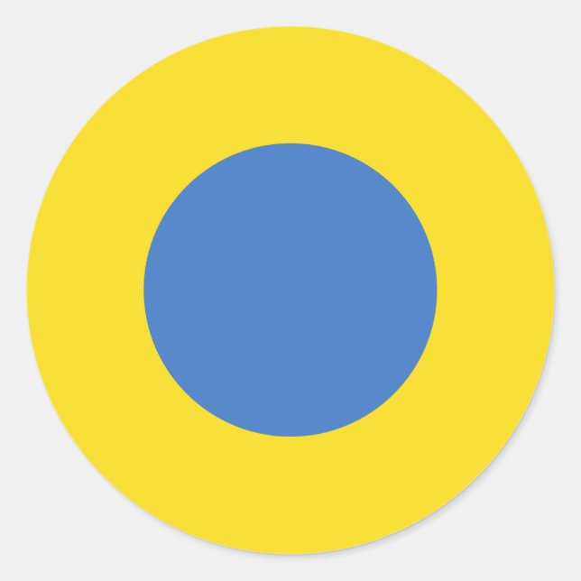 Ukrainian Air Force Roundel Classic Round Sticker (Front)