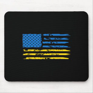 Ukrainian American Flag America Usa Ukraine Indepe Mouse Mat