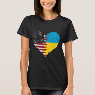 Ukrainian American Flag America Usa Ukraine Indepe T-Shirt
