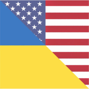 Ukrainian American Flag   Half Ukraine USA