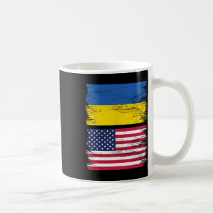 Ukrainian American Flag Ukraine Usa America Roots Coffee Mug