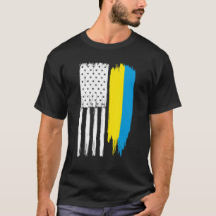 Ukrainian American Half Ukraine Half America Gift T-Shirt