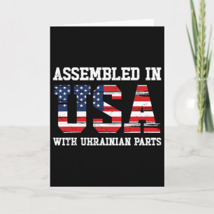 Ukrainian American Patriot Usa Grown Ukraine Us Fl Card