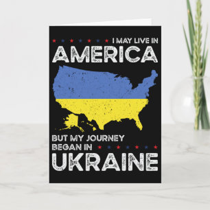 Ukrainian American Patriot Usa Grown Ukraine Us Fl Card