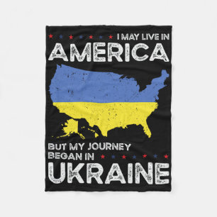 Ukrainian American Patriot Usa Grown Ukraine Us Fl Fleece Blanket