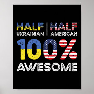 Ukrainian American Patriot Usa Grown Ukraine Us Fl Poster