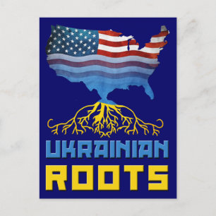 Ukrainian American Roots Postcard