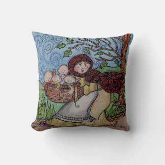 Ukrainian Baba Grandma Grandbabies Cushion