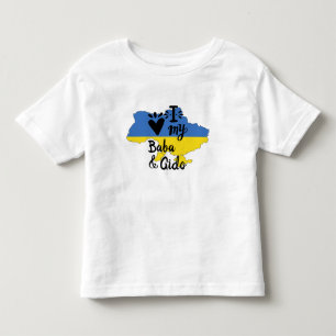 Ukrainian Baby I Love My Baba Gido Clothing Toddler T-Shirt