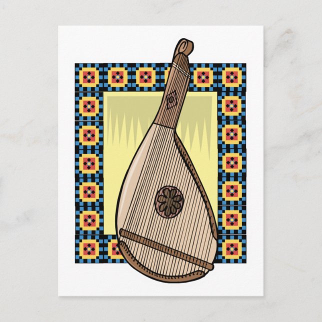 ukrainian bandura postcard (Front)