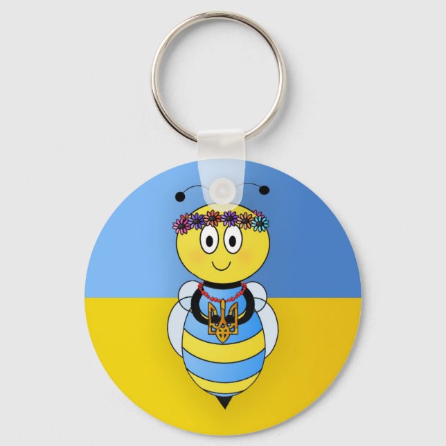 Ukrainian Bee Series Key Ring (Front)