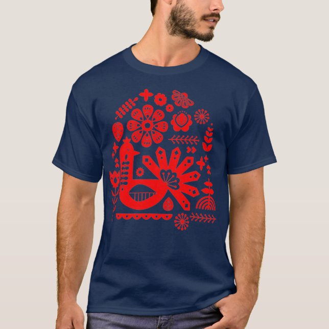 Ukrainian Bird  Vyshyvanka Style T-Shirt (Front)