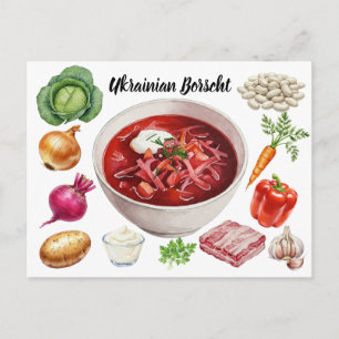 Ukrainian Borscht Postcard