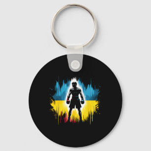Ukrainian Boxer Patriotic Boxing Fighter Ukraine 1 Key Ring