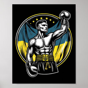 Ukrainian Boxer Patriotic Boxing Fighter Ukraine F Poster