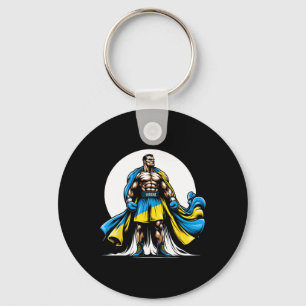 Ukrainian Boxer Patriotic Boxing Fighter Ukraine  Key Ring