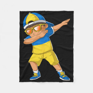 Ukrainian Boy Ukraine Kid Patriotism Roots Heritag Fleece Blanket