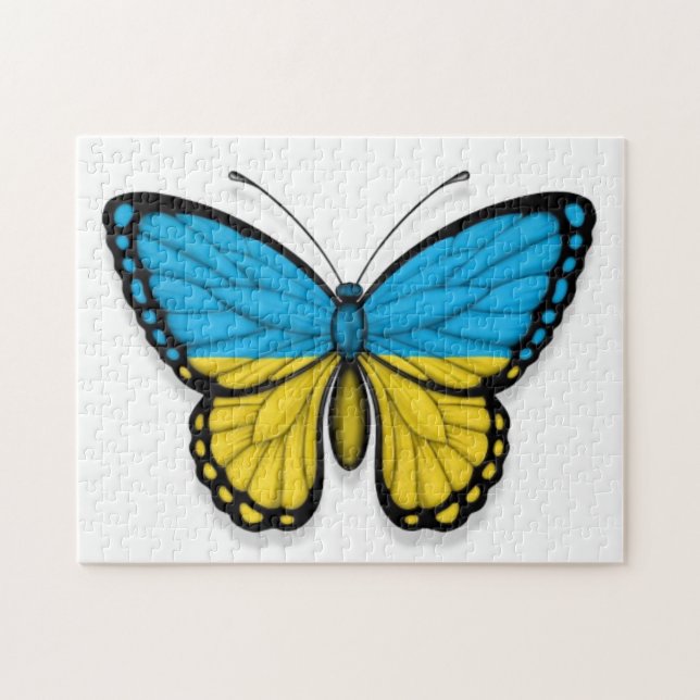 Ukrainian Butterfly Flag Jigsaw Puzzle (Horizontal)