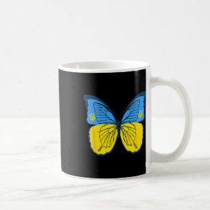 Ukrainian Butterfly Flag Of Ukraine With Trident F Coffee Mug