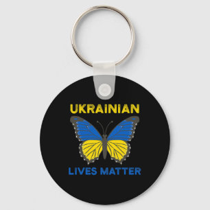 Ukrainian Butterfly Support Ukraine Flag Freedom S Key Ring