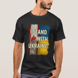 Ukrainian Canada Flag Support Lover Pride Ukraine T-Shirt