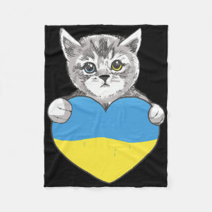 Ukrainian Cats Ukraine Shirt Ukraine Flag Fleece Blanket