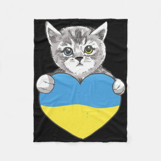 Ukrainian Cats Ukraine Shirt Ukraine Flag  Fleece Blanket