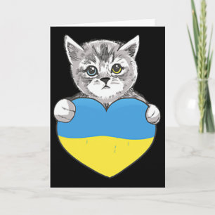 Ukrainian Cats Ukraine Ukraine Flag Heart For Ukra Card