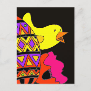 Ukrainian Chick Customisable Postcard