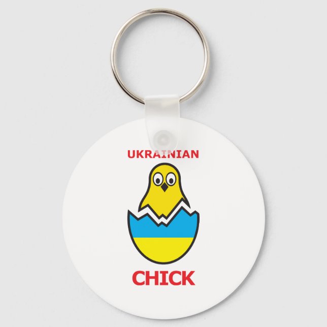 Ukrainian Chick Key Ring (Front)