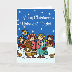 Ukrainian Christmas Carollers Holiday Card