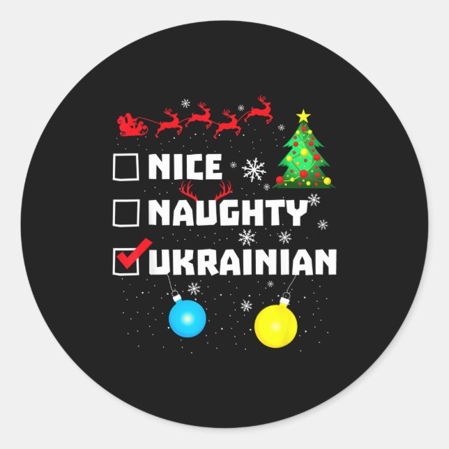 Ukrainian Christmas  Classic Round Sticker (Front)