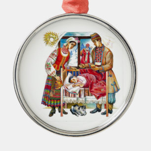 Ukrainian Christmas Day Metal Tree Decoration