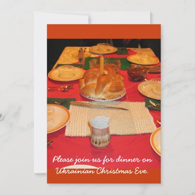 Ukrainian Christmas Dinner Invitation (Front)