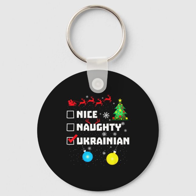 Ukrainian Christmas  Key Ring (Front)