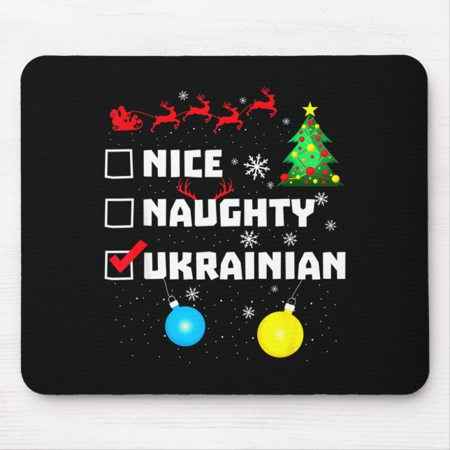 Ukrainian Christmas  Mouse Mat (Front)