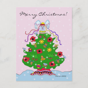 Ukrainian Christmas - Personalize Holiday Postcard
