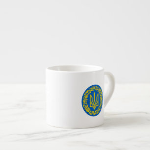 Ukrainian coat of arms espresso cup