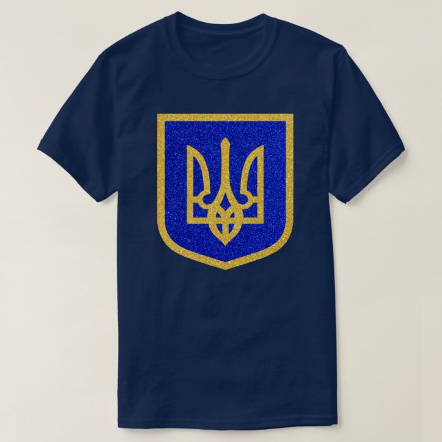 Ukrainian Coat of Arms Glitter T-Shirt (Design Front)
