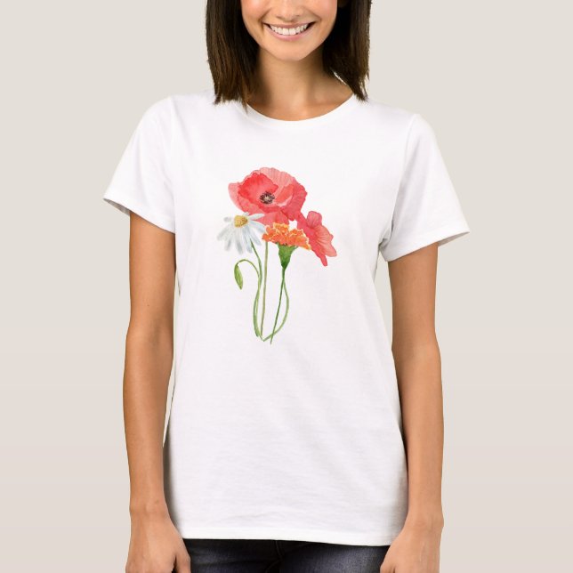 Ukrainian colourful wild flowers. Ukraine T-Shirt (Front)