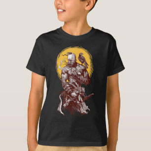 Ukrainian Cossack Warrior Holding Sword Fighting F T-Shirt