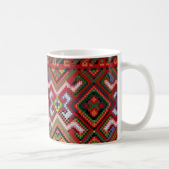 Ukrainian Cross Stitch Embroidery Easter Mug (Right)