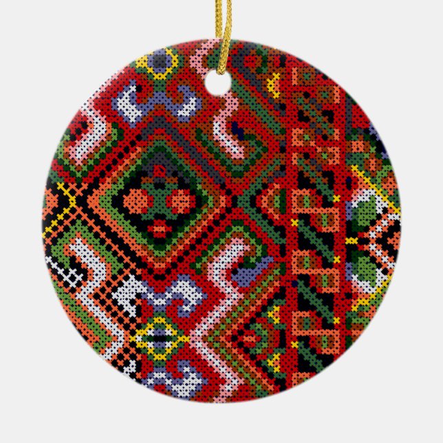Ukrainian Cross Stitch Embroidery Ornament (Front)